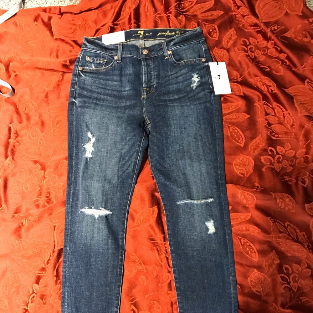 NWT 7 For All Mankind Josephine Skinny Bf sz 26 - Picture 3 of 4